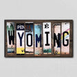 Wyoming License Plate Tag Strips Novelty Wood Signs WS-200