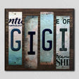 Gigi License Plate Tag Strips Novelty Wood Signs WS-208