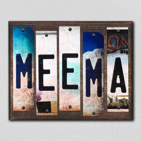 Meema License Plate Tag Strips Novelty Wood Signs WS-210