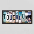 Touchdown License Plate Tag Strips Novelty Wood Signs WS-221