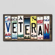 Veteran License Plate Tag Strips Novelty Wood Signs WS-240