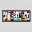 #1 Grandma License Plate Tag Strips Novelty Wood Signs WS-252