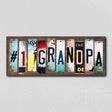 #1 Grandpa License Plate Tag Strips Novelty Wood Signs WS-253