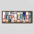 Jeep Lover License Plate Tag Strips Novelty Wood Signs WS-271