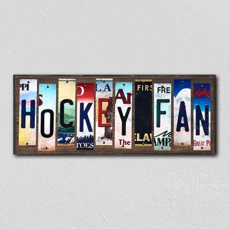 Hockey Fan License Plate Tag Strips Novelty Wood Signs WS-284