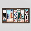 Whiskey License Plate Tag Strips Novelty Wood Signs WS-299