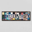 Monster Truck License Plate Tag Strips Novelty Wood Signs WS-306