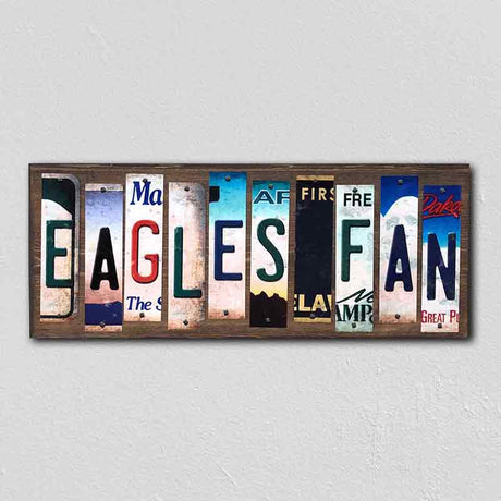 Eagles Fan License Plate Tag Strips Novelty Wood Signs WS-327