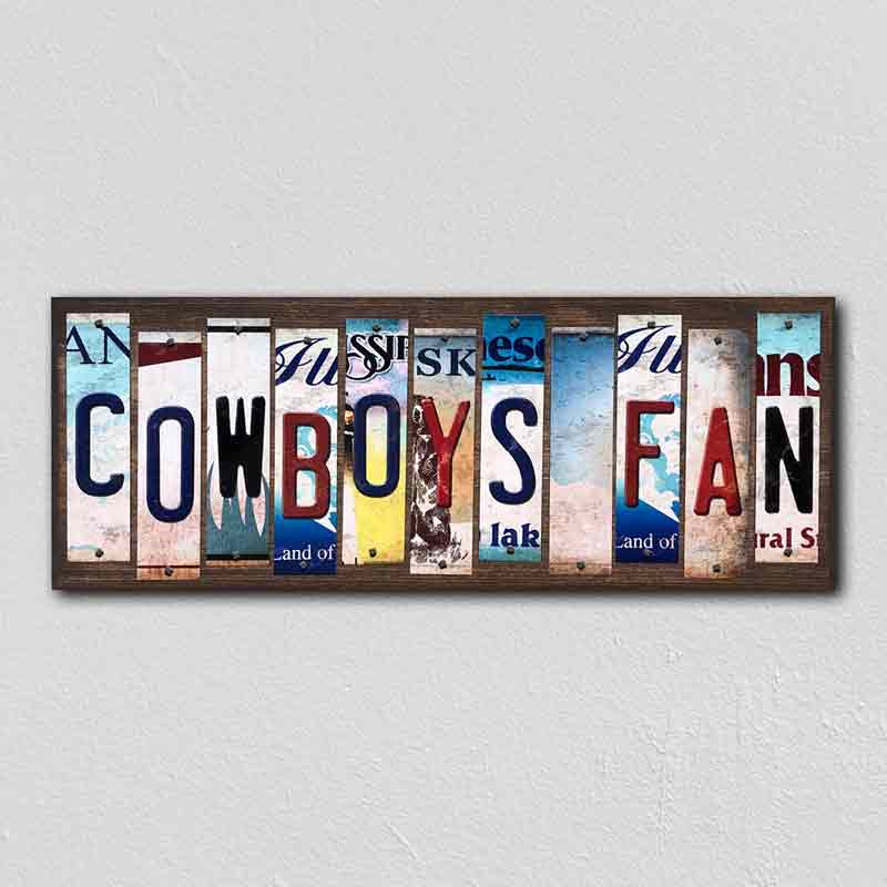 Cowboys Fan License Plate Tag Strips Novelty Wood Signs WS-329