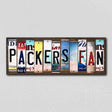 Packers Fan License Plate Tag Strips Novelty Wood Signs WS-332