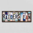 Raiders Fan License Plate Tag Strips Novelty Wood Signs WS-334