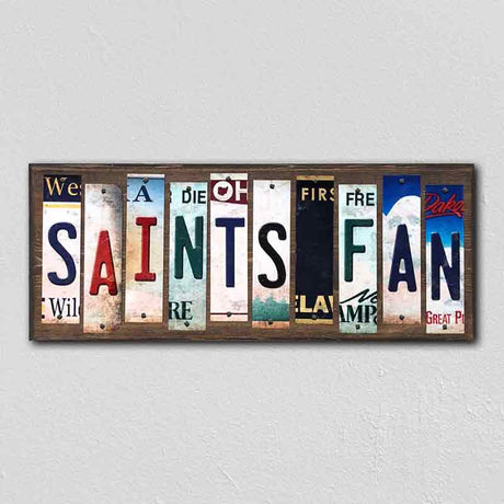 Saints Fan License Plate Tag Strips Novelty Wood Signs WS-344