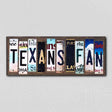 Texans Fan License Plate Tag Strips Novelty Wood Signs WS-354