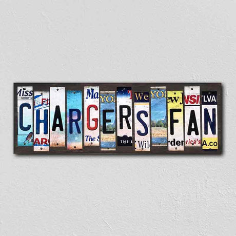 Chargers Fan License Plate Tag Strips Novelty Wood Signs WS-356