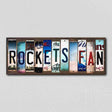 Rockets Fan License Plate Tag Strips Novelty Wood Signs WS-362