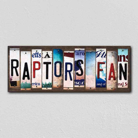 Raptors Fan License Plate Tag Strips Novelty Wood Signs WS-363