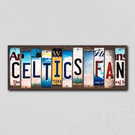 Celtics Fan License Plate Tag Strips Novelty Wood Signs WS-364