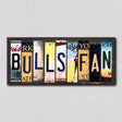 Bulls Fan License Plate Tag Strips Novelty Wood Signs WS-368