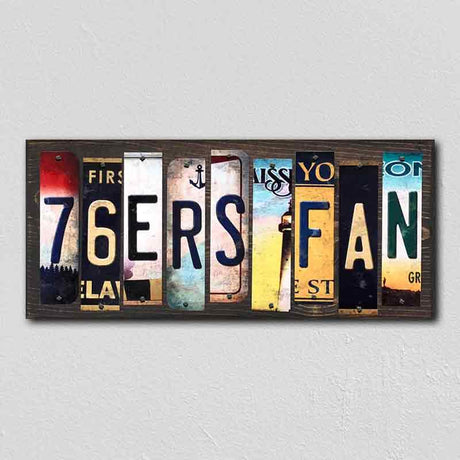 76ers Fan License Plate Tag Strips Novelty Wood Signs WS-370