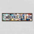 Timberwolves Fan License Plate Tag Strips Novelty Wood Signs WS-371