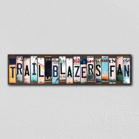 Trail Blazers Fan License Plate Tag Strips Novelty Wood Signs WS-374