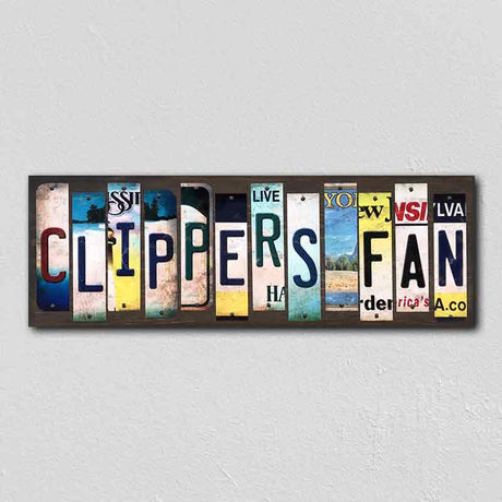 Clippers Fan License Plate Tag Strips Novelty Wood Signs WS-376