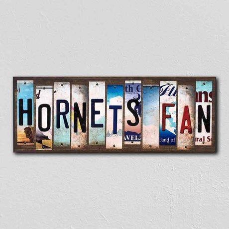 Hornets Fan License Plate Tag Strips Novelty Wood Signs WS-385