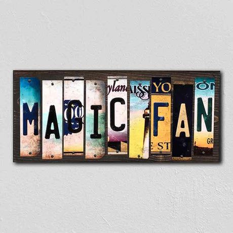 Magic Fan License Plate Tag Strips Novelty Wood Signs WS-387