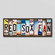 Red Sox Fan License Plate Tag Strips Novelty Wood Signs WS-392