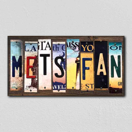 Mets Fan License Plate Tag Strips Novelty Wood Signs WS-393