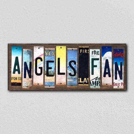 Angels Fan License Plate Tag Strips Novelty Wood Signs WS-397