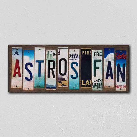 Astros Fan License Plate Tag Strips Novelty Wood Signs WS-399