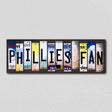 Phillies Fan License Plate Tag Strips Novelty Wood Signs WS-400