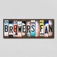 Brewers Fan License Plate Tag Strips Novelty Wood Signs WS-403