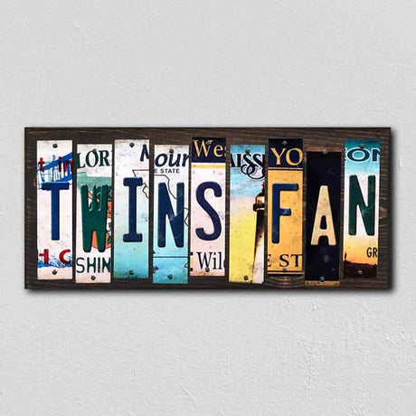 Twins Fan License Plate Tag Strips Novelty Wood Signs WS-407