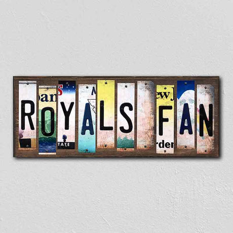 Royals Fan License Plate Tag Strips Novelty Wood Signs WS-408