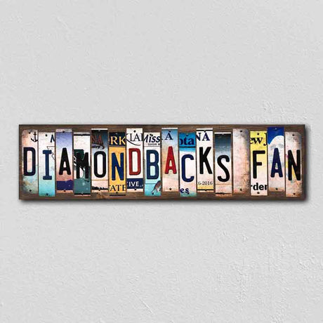 Diamondbacks Fan License Plate Tag Strips Novelty Wood Signs WS-413