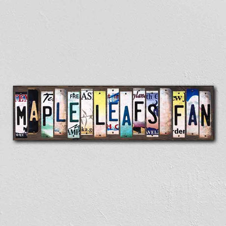 Maple Leafs Fan License Plate Tag Strips Novelty Wood Signs WS-421