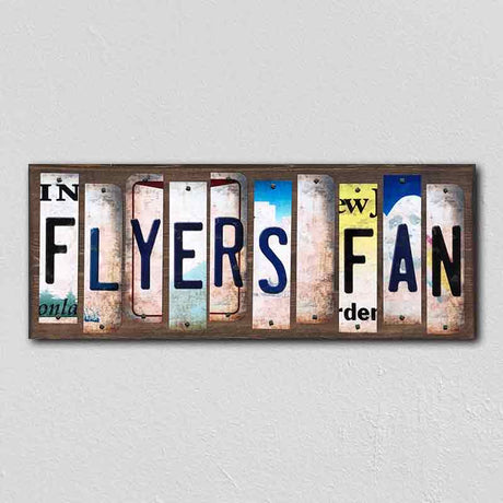 Flyers Fan License Plate Tag Strips Novelty Wood Signs WS-424