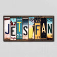 Jets Fan License Plate Tag Strips Novelty Wood Signs WS-426