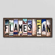 Flames Fan License Plate Tag Strips Novelty Wood Signs WS-428