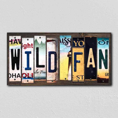 Wild Fan License Plate Tag Strips Novelty Wood Signs WS-434