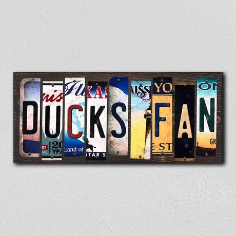 Ducks Fan License Plate Tag Strips Novelty Wood Signs WS-437