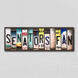 Senators Fan License Plate Tag Strips Novelty Wood Signs WS-439