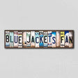 Blue Jackets Fan License Plate Tag Strips Novelty Wood Signs WS-441