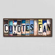 Coyotes Fan License Plate Tag Strips Novelty Wood Signs WS-448