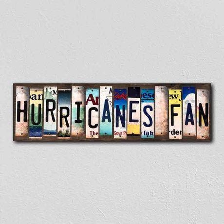 Hurricanes Fan License Plate Tag Strips Novelty Wood Signs WS-449