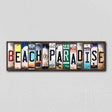 Beach Paradise License Plate Tag Strips Novelty Wood Signs WS-450