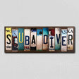 Scuba Diver License Plate Tag Strips Novelty Wood Signs WS-453