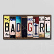 Bad Girl License Plate Tag Strips Novelty Wood Signs WS-465